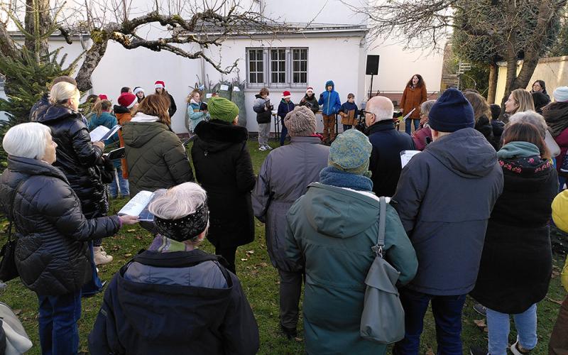 Adventssingen beim Christbaumverkauf